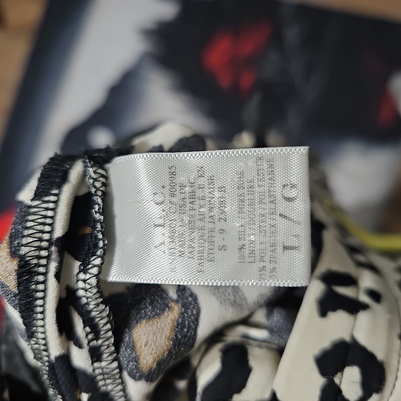 A.L.C Animal Print Silk Pants Size Large - Picture 6 of 8